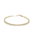 Lab Diamond Tennis Bracelet Yellow Gold