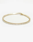 Lab Diamond Tennis Bracelet Yellow Gold