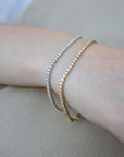 Lab Diamond Tennis Bracelet Yellow Gold
