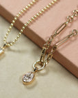 Oval Lab Diamond Ball Chain Necklace