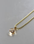 Round Lab Diamond Ball Chain Necklace