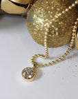 Round Lab Diamond Ball Chain Necklace