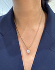 Round Lab Diamond Ball Chain Necklace