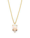 Oval Gem Diamond Pendant Necklace