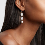 Gradual Oval Pearl Drop Earrings