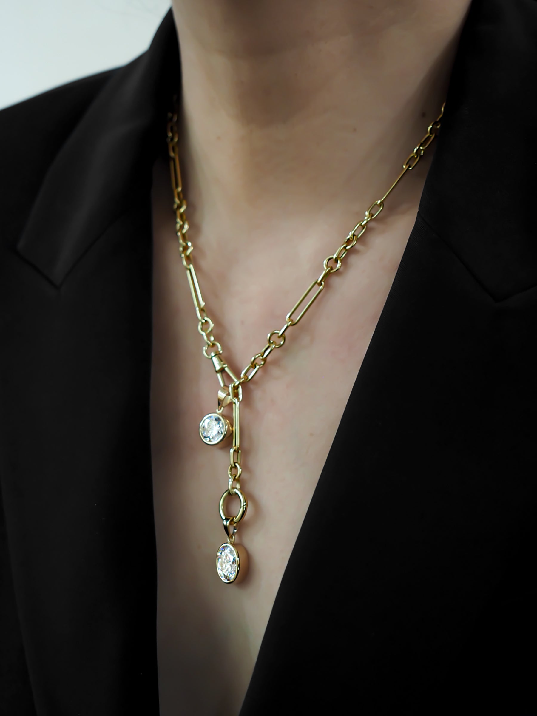 Large Mixed Link Chain with Swivel & Charm Clasp – POPPY FINCH