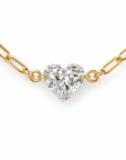 Floating Heart Lab Diamond Necklace