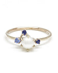 Pearl Gemstone Cluster Ring