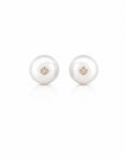 Large Pearl Diamond Studs