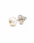 Large Pearl Diamond Pin
