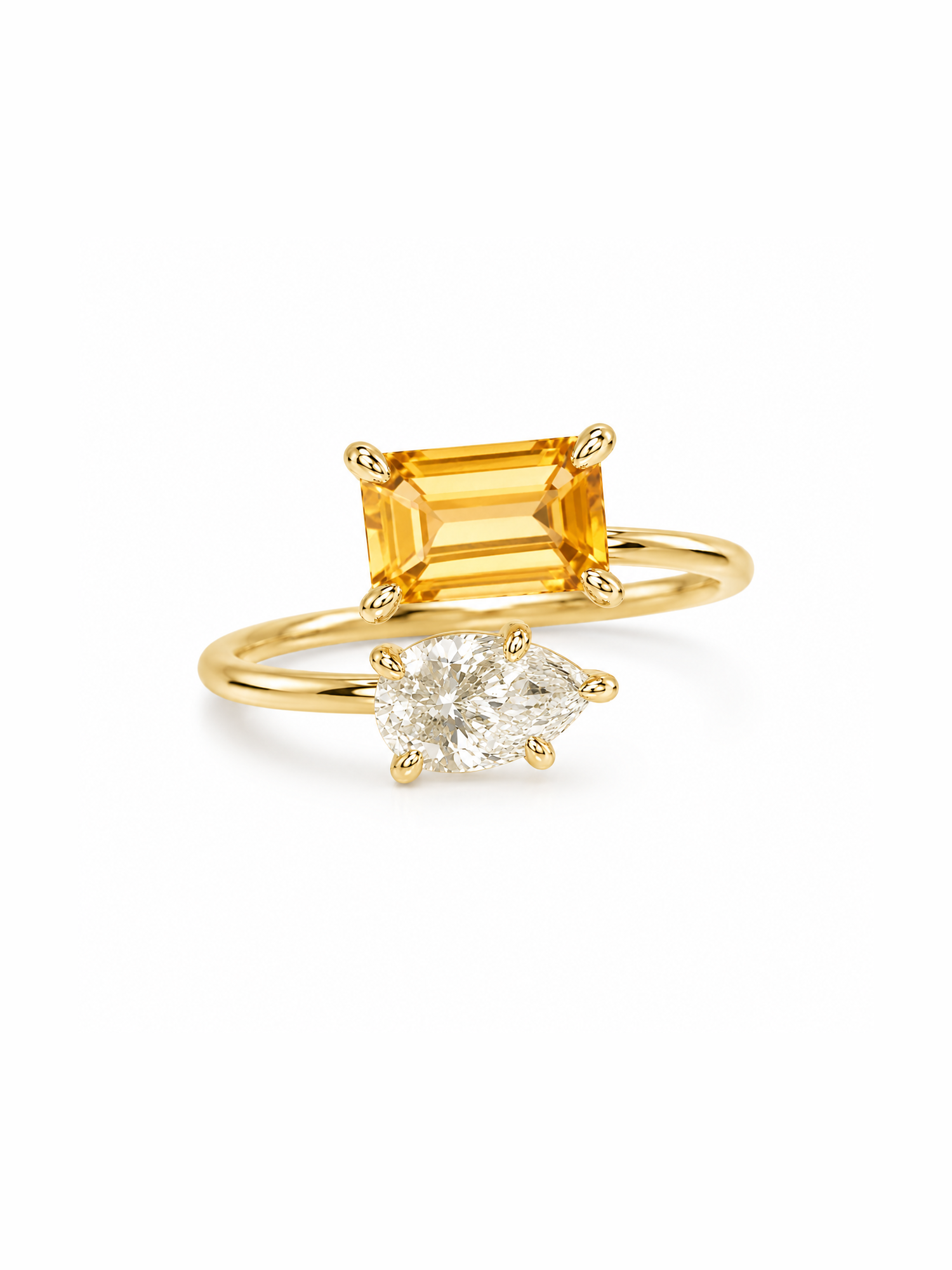 Toi et Moi Diamond &amp; Gemstone Ring