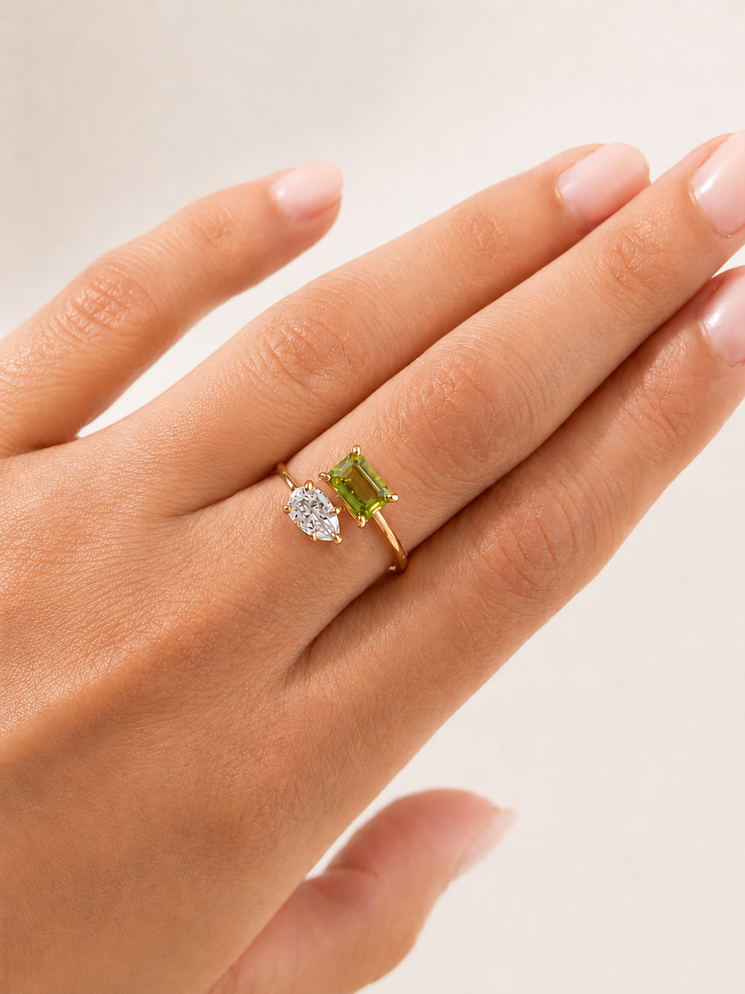 Toi et Moi Diamond &amp; Gemstone Ring