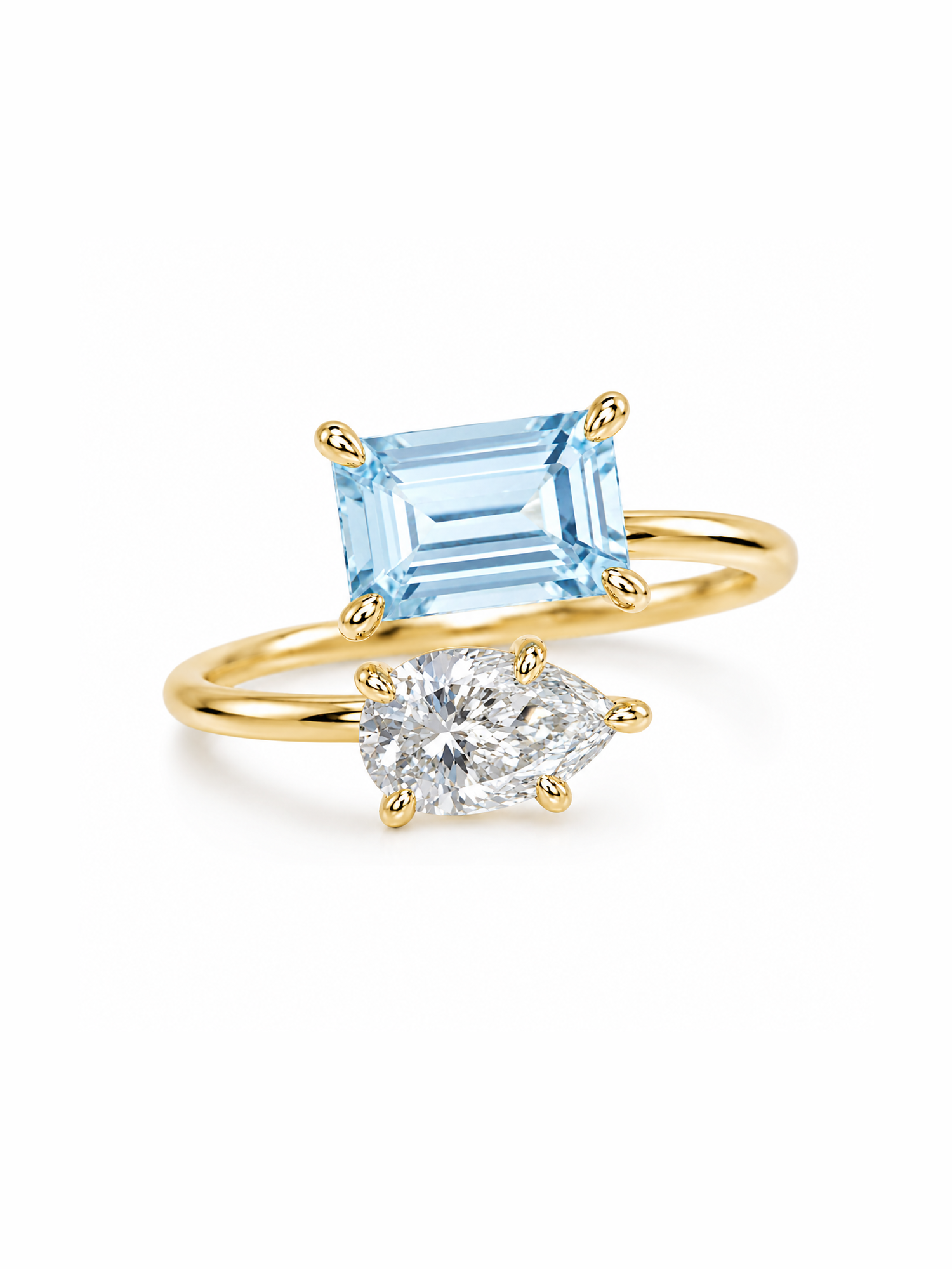 Toi et Moi Diamond &amp; Gemstone Ring