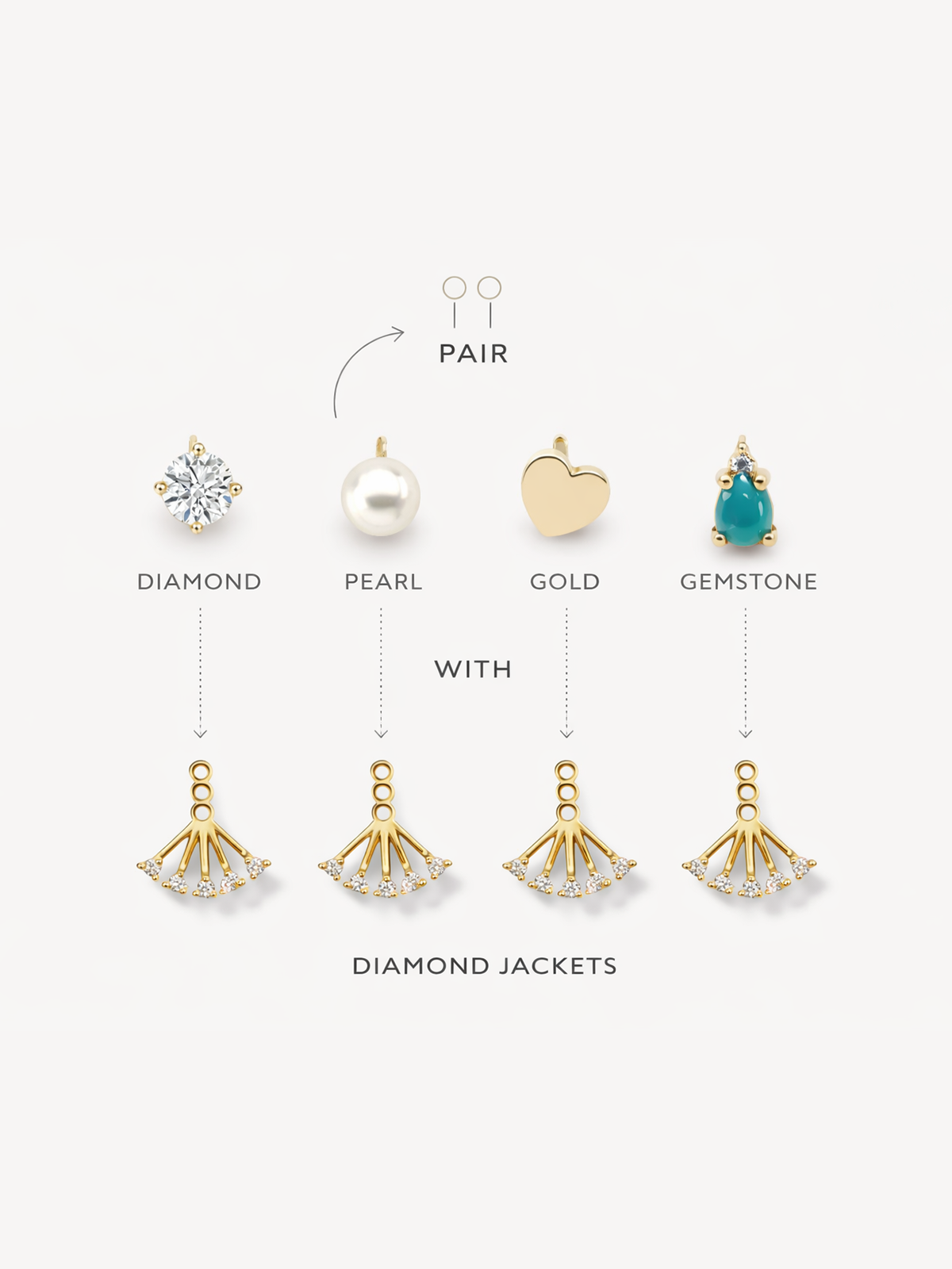 Five Diamond Earring Jackets