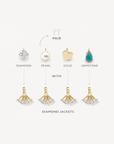Five Diamond Earring Jackets