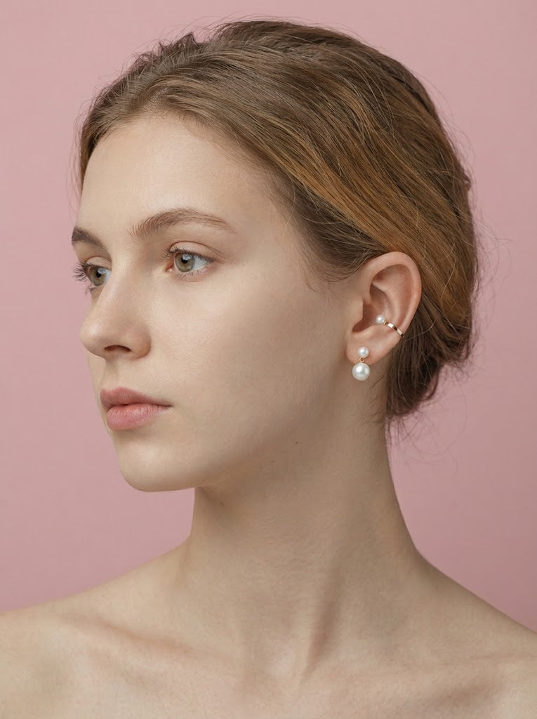 Double Pearl Earrings