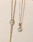 Oval Lab Diamond Ball Chain Bracelet