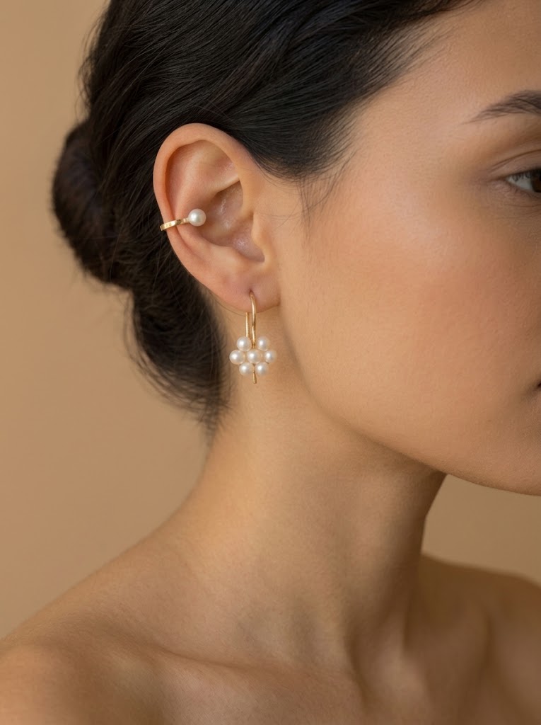 Pearl Flower Earrings