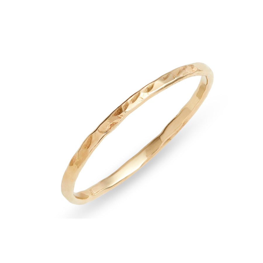 14k gold clearance hammered ring