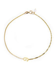 Number Contrast Chain Bracelet