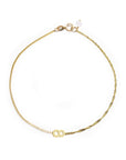 Number Contrast Chain Bracelet