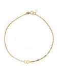 Number Contrast Chain Bracelet