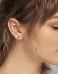 Emerald Aquamarine Dangle Earrings