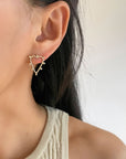Large Heart Stud Earrings