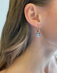 Gold Hoop Removable Rose Cut Gem Dangles