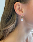 Gold Hoop Removable Rose Cut Gem Dangles