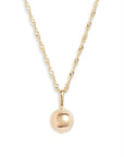 Gold Dome Pendant Necklace