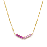 Pink Sapphire V Necklace