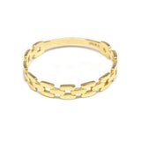 Slim Rigid Square Link Ring