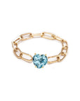 Sweetheart Gem Chain Link Ring