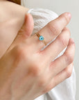 Sweetheart Gem Chain Link Ring
