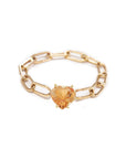 Sweetheart Gem Chain Link Ring