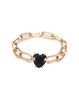 Sweetheart Gem Chain Link Ring