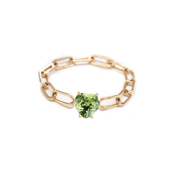 Sweetheart Gem Chain Link Ring