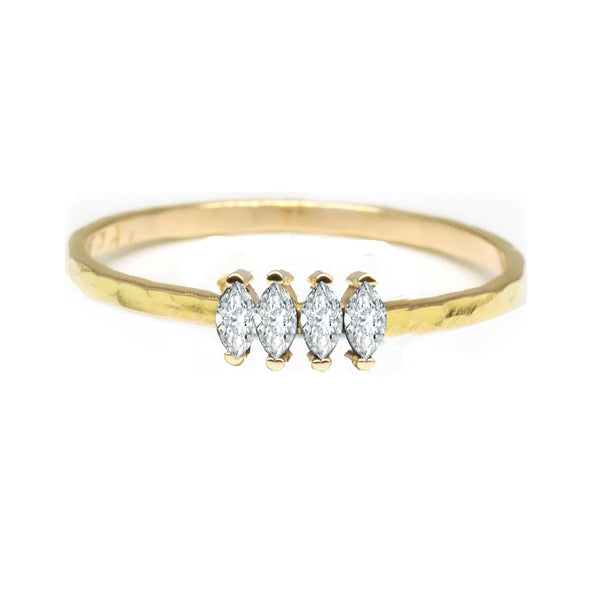 Marquise Quartet Diamond Ring