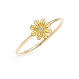 Gold Daisy Gem Ring