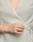 Double Box Chain Pearl Bracelet