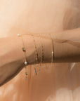 Pearl Gold Confetti Dangle Bracelet