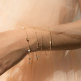 Pearl Gold Confetti Dangle Bracelet