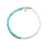 Contrast Pearl Turquoise Bracelet