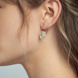 Petal Pearl Circle Earrings