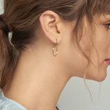 Mismatch Pearl Oval Earrings
