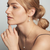 Short Keshi Baroque Pearl Linear Earrings