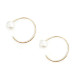 Open V Pearl Earrings