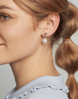 Baroque Pearl Gold Blossom Earrings