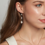 Gradual Oval Pearl Earrings